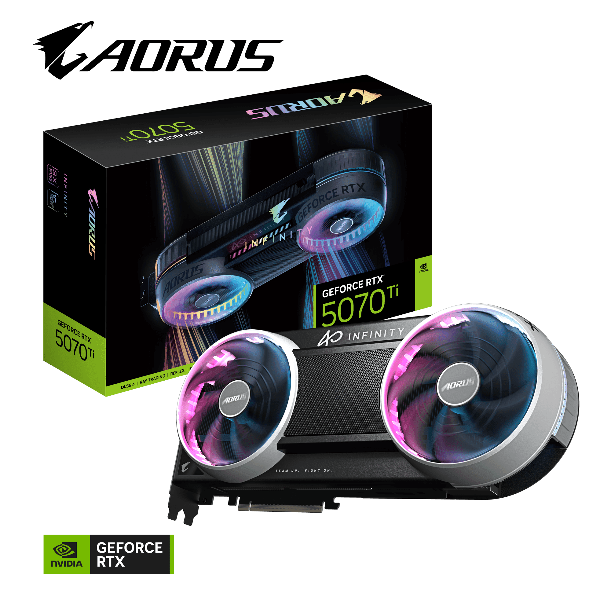 PLACA DE VIDEO GIGABYTE AORUS RTX 5070 TI INFINITY 16GB
