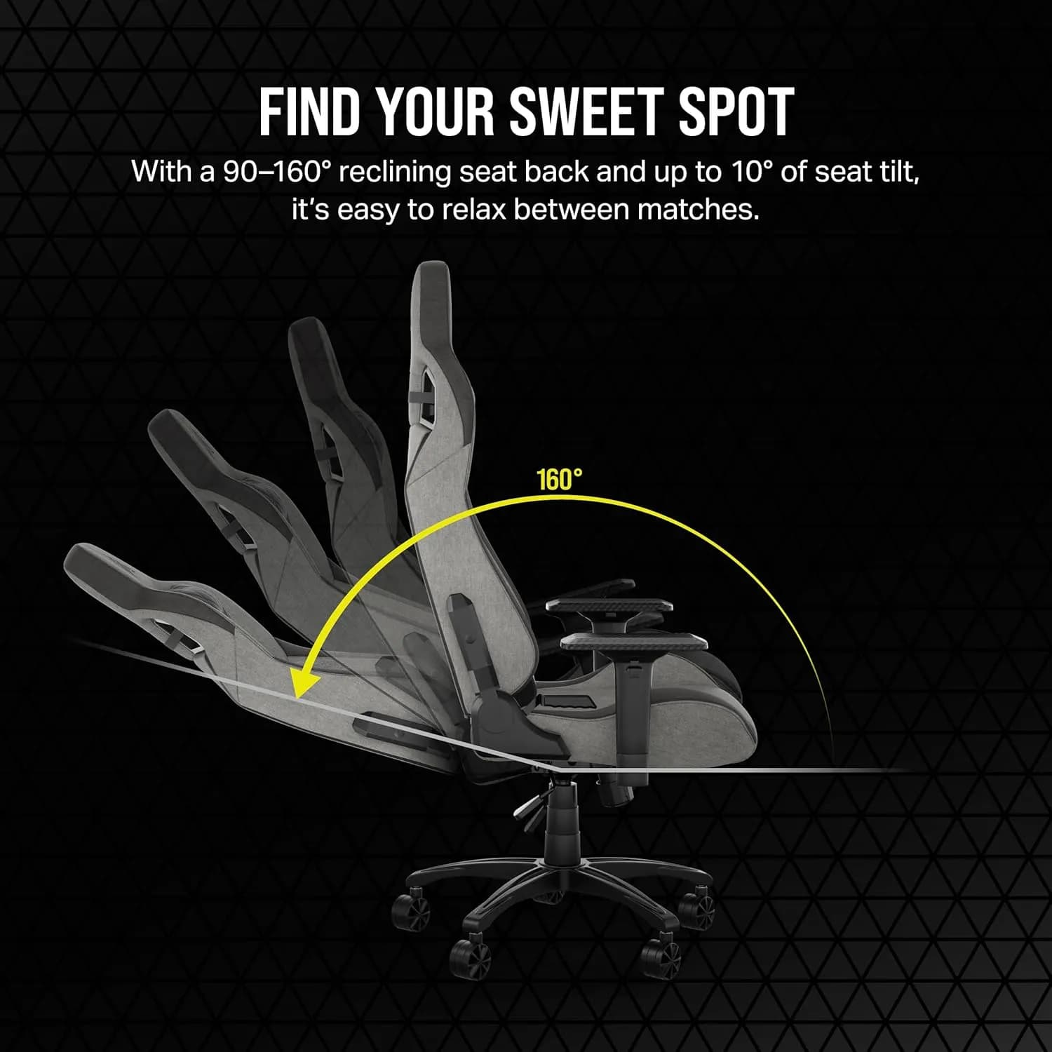 CORSAIR SILLA T3RUSH GRAY/CHARCOAL