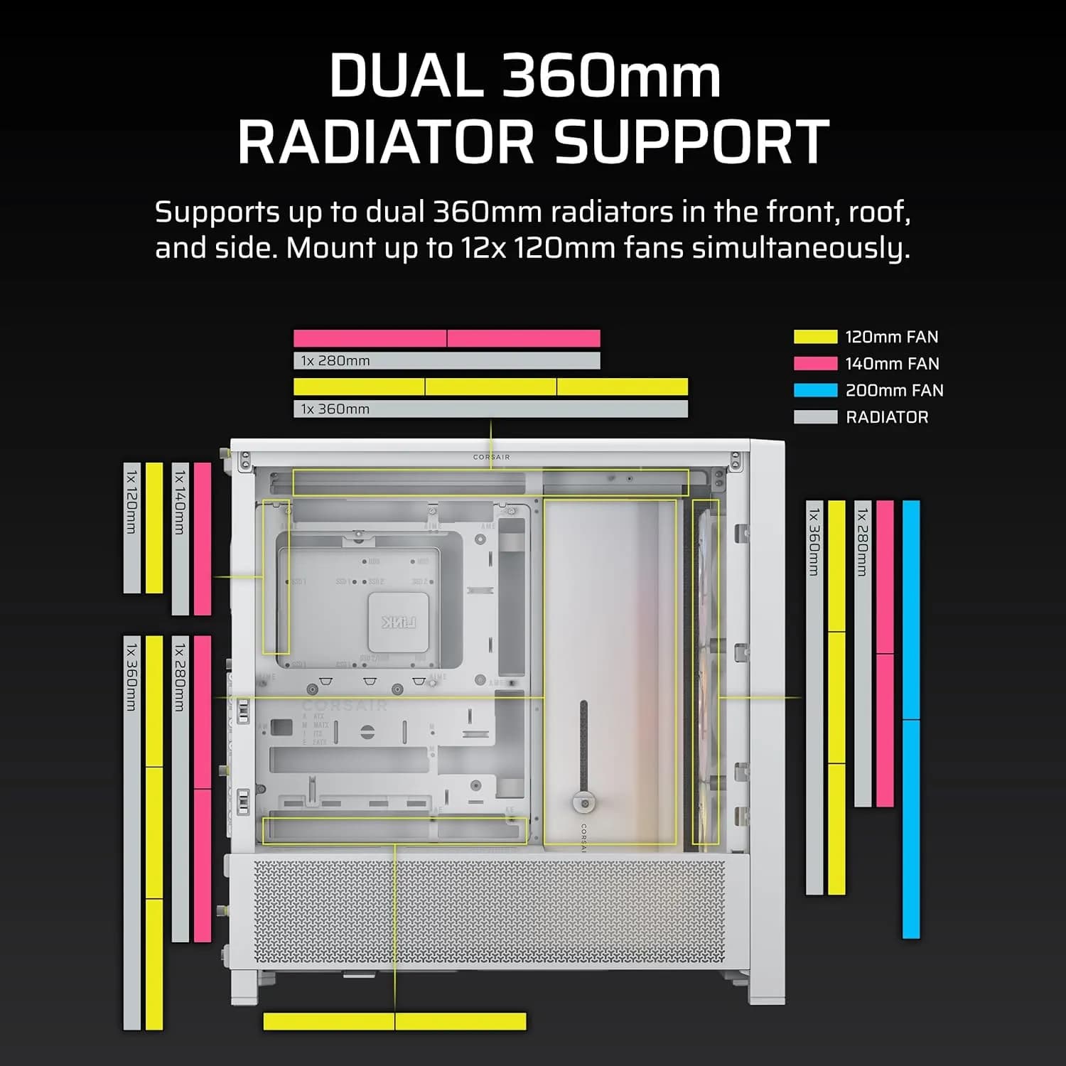 CORSAIR GABINETE FRAME 4000D RS ARGB W