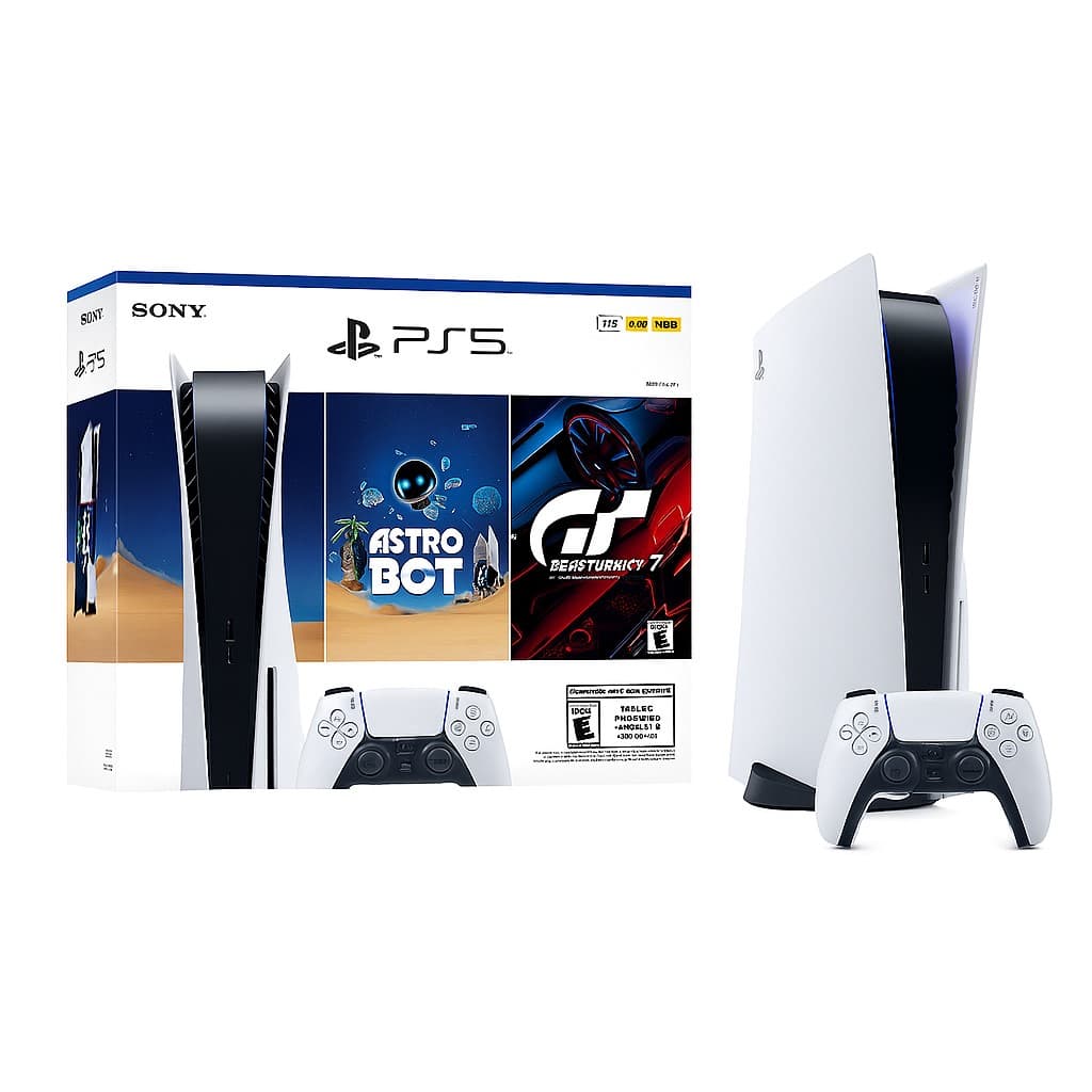 CONSOLAS PS5 STANDARD c/ 2 juegos de regalo GT7 ASTRO 1TBGB