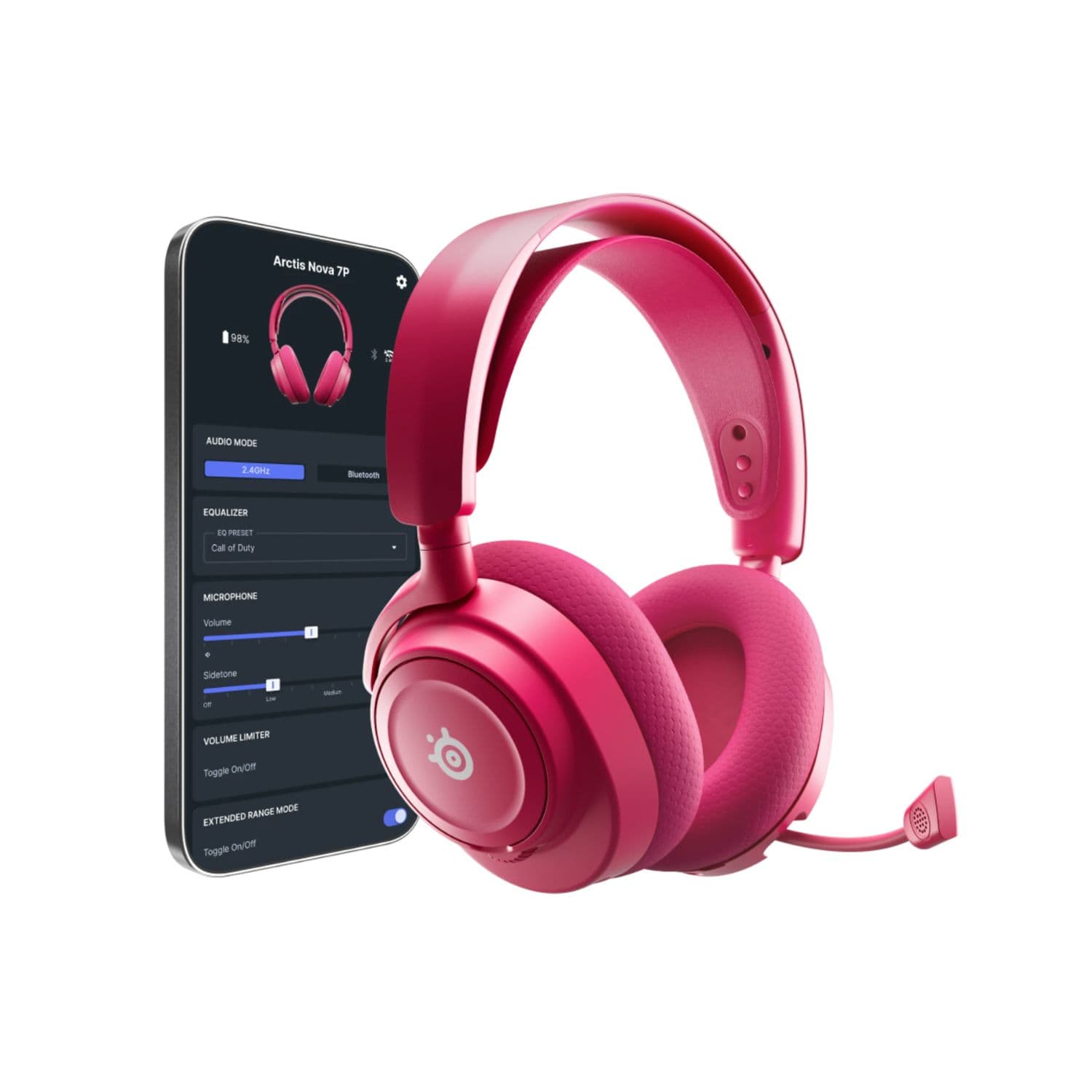 AURICULARES STEELSERIES ARCTIS NOVA 7P GEN 2 WIRELESS MAGENTA