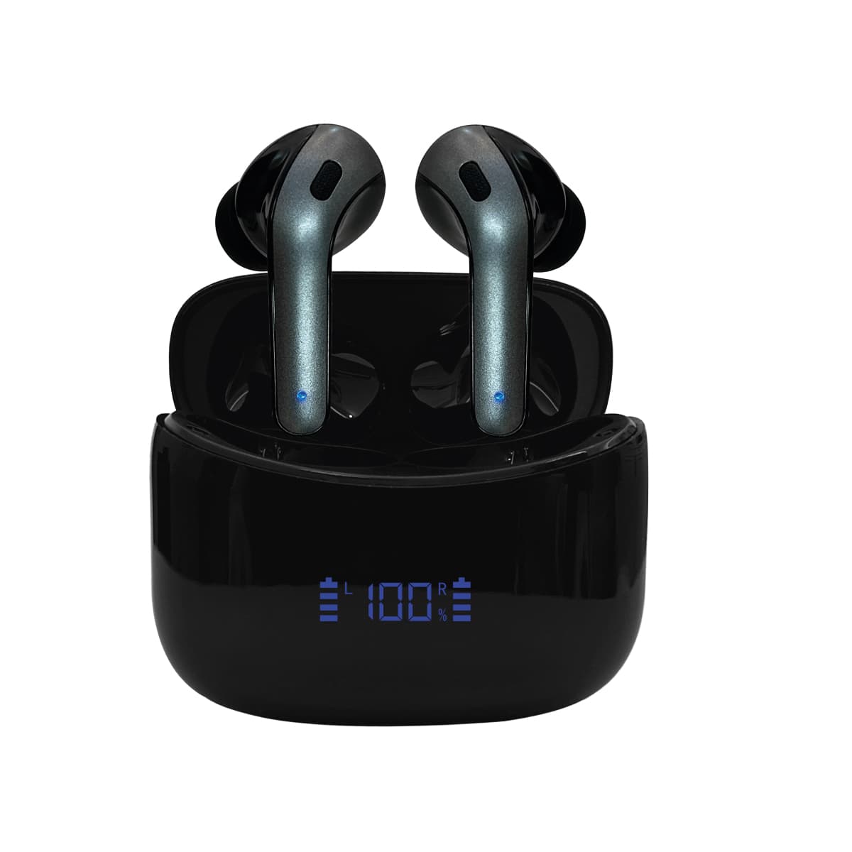 Auriculares Bluetooth Inalámbricos Teros TE8074N Black Con Micrófono TWS Estuche De Carga Compatible Android iPhone