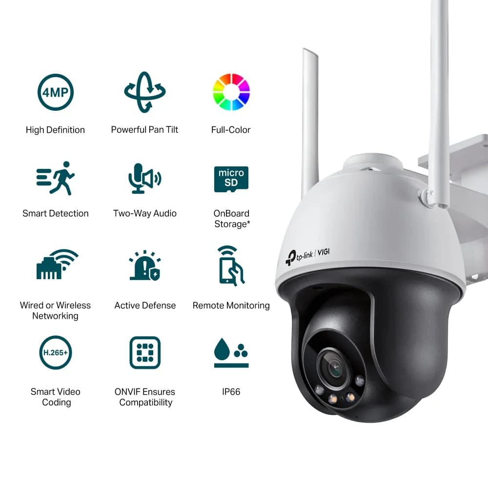 Camara Tp-link VIGI C540-W 4MP PT Wifi IP66 4mm