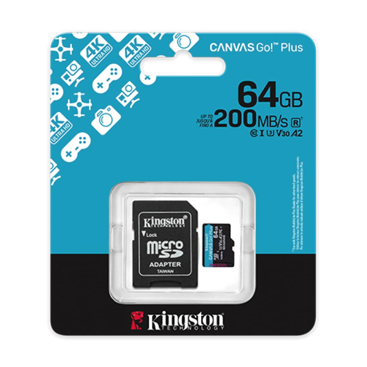 TARJETA MICROSD 64GB KINGSTON CANVAS GO PLUS G4