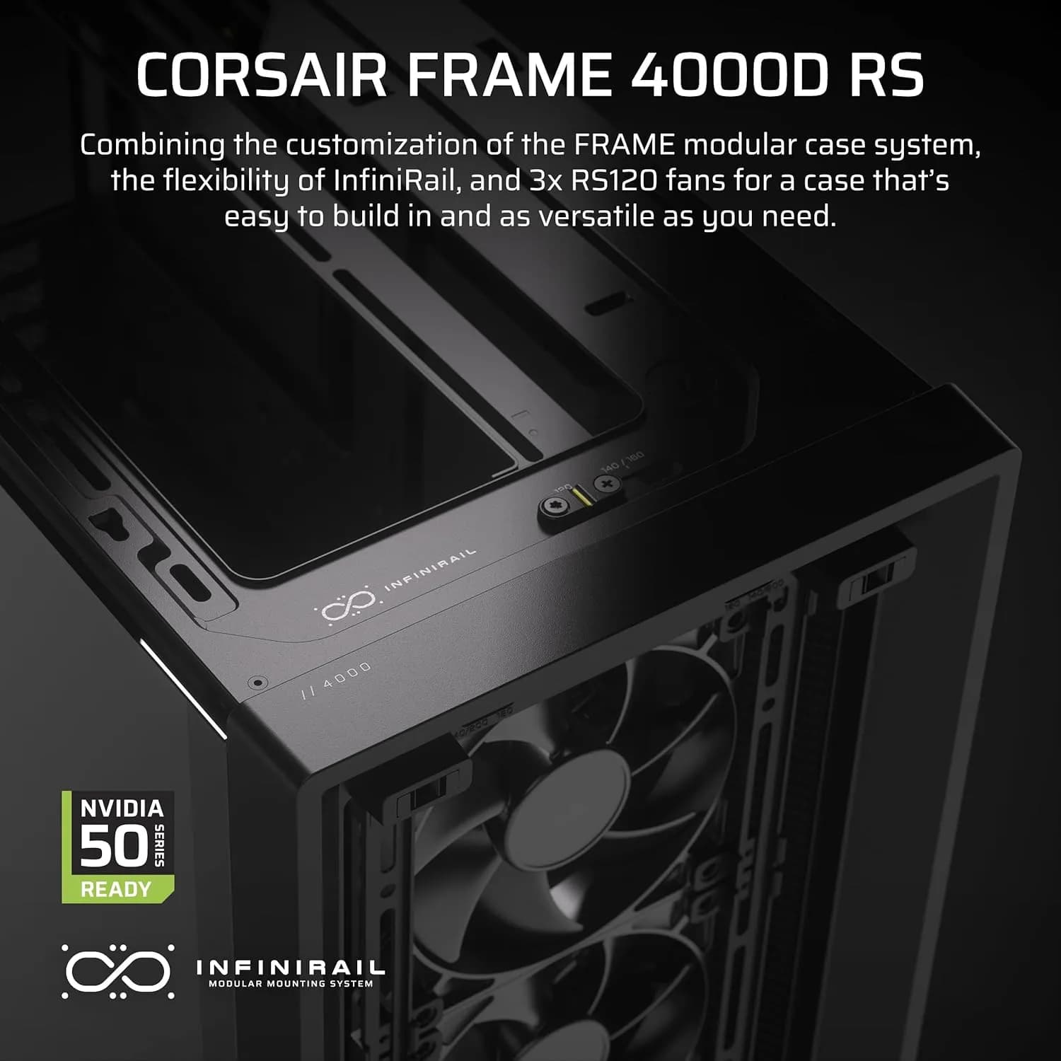 CORSAIR GABINETE FRAME 4000D RS NEG 3F