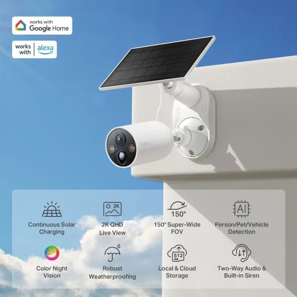 Camara Tp-link C425kit Wifi 2k Ext/Bat