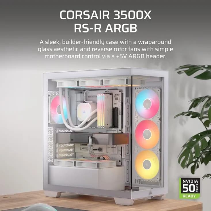 CORSAIR GABINETE 3500X RSR ARGB BLANCO