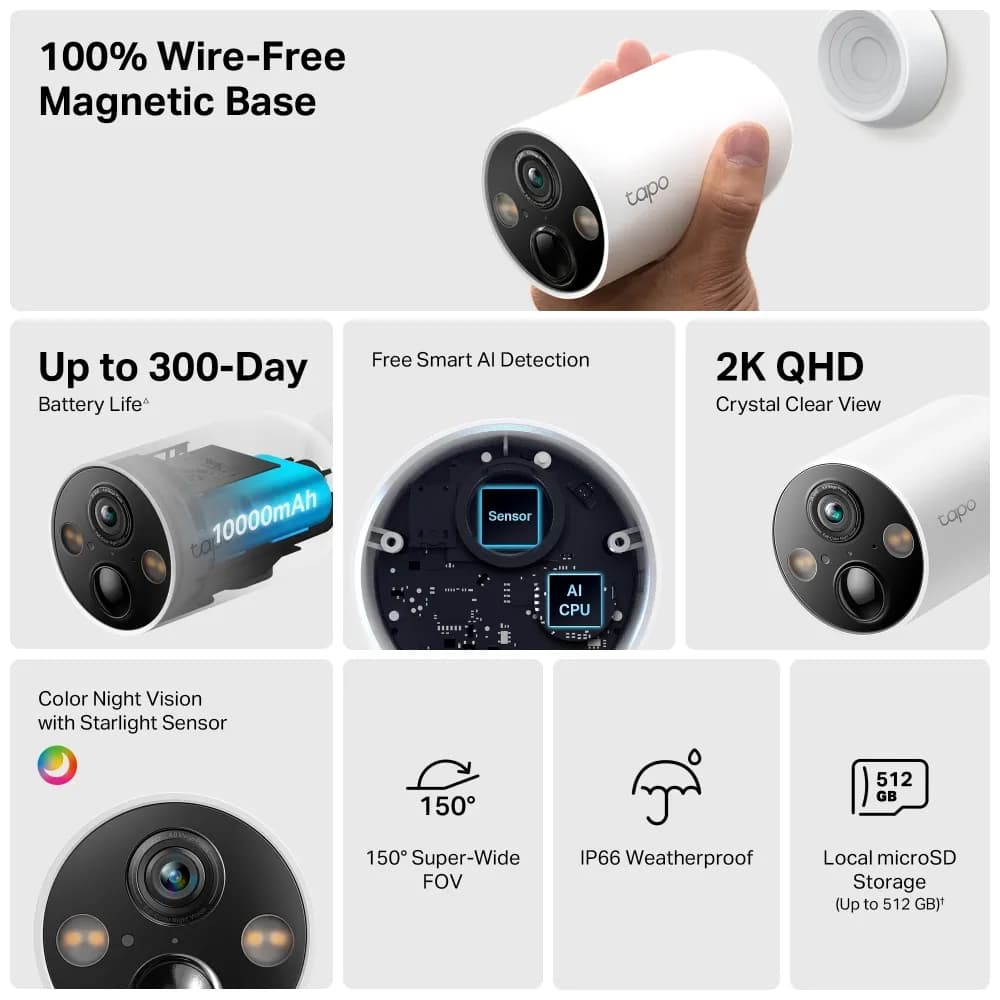 Camara Tp-link C425 Wifi 2k Ext/Bat