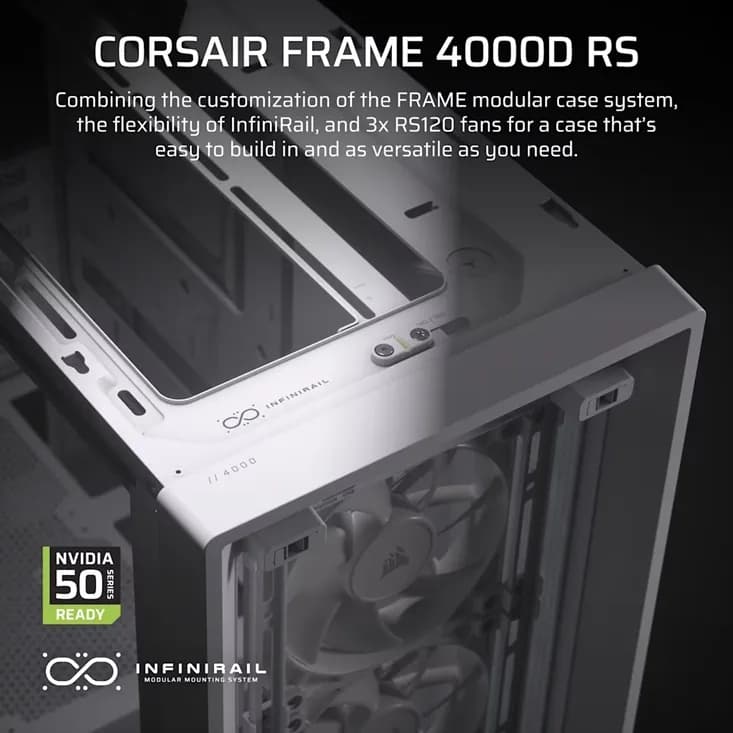 CORSAIR GABINETE FRAME 4000D RS BCO 3F