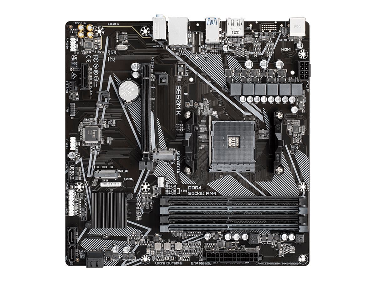 MOTHERBOARD GIGABYTE AMD B550M K  M.2
