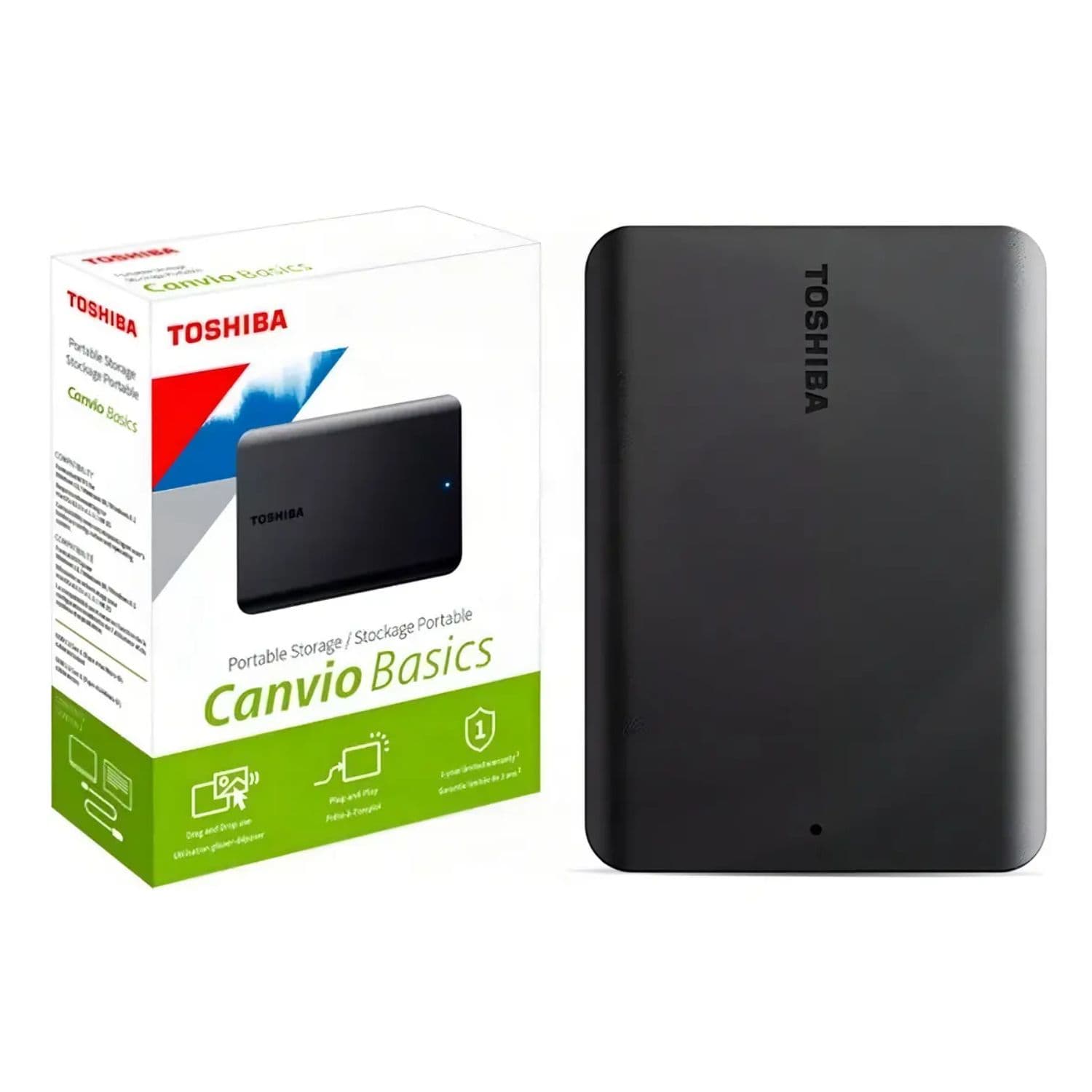 Toshiba Canvio Basics 4TB Negro USB 3.2 Portátil HDTB540XK3AAU