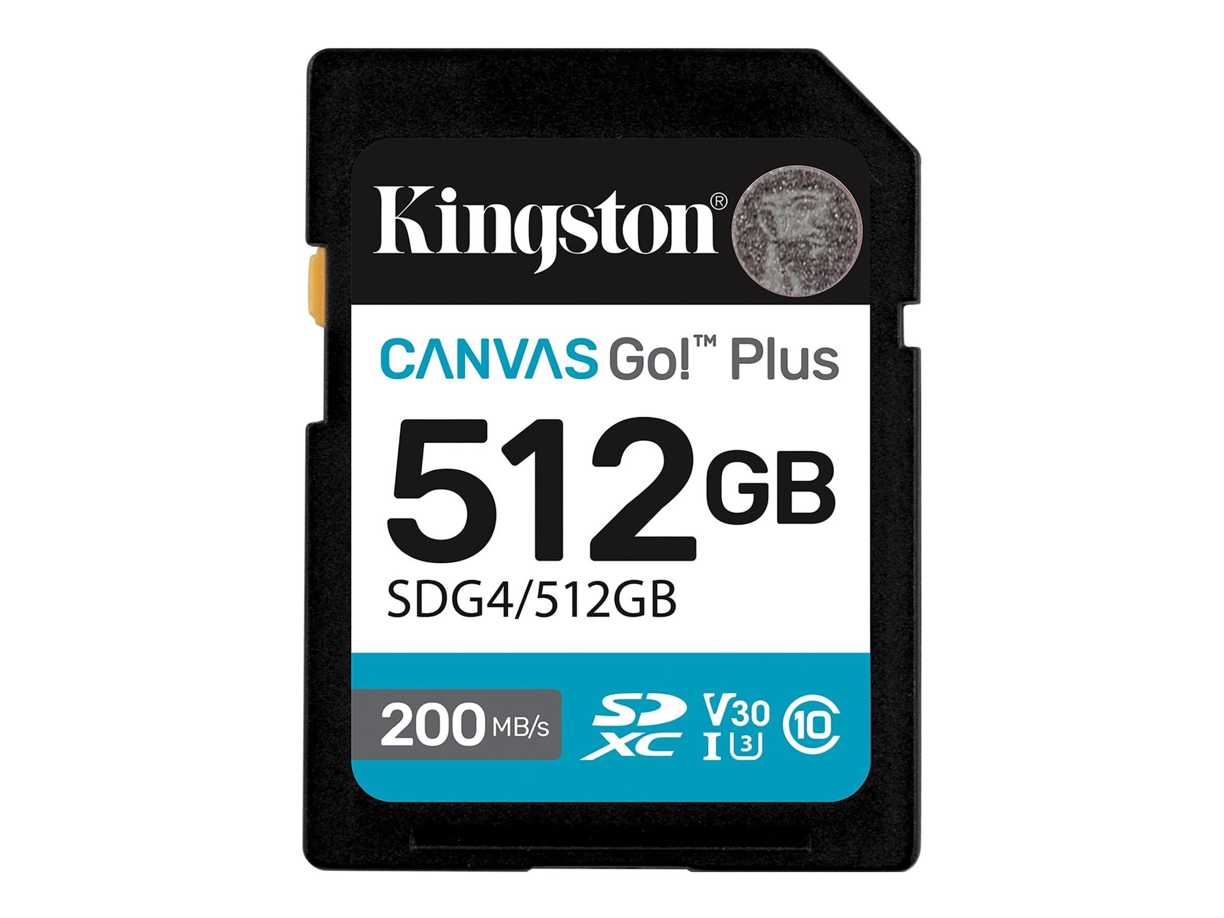 TARJETA SD 512GB KINGSTON CANVAS GO PLUS G4