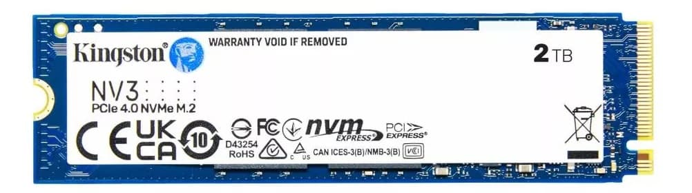 Disco Solido Interno Kingston 2000GB NV3 PCIE NVME M2