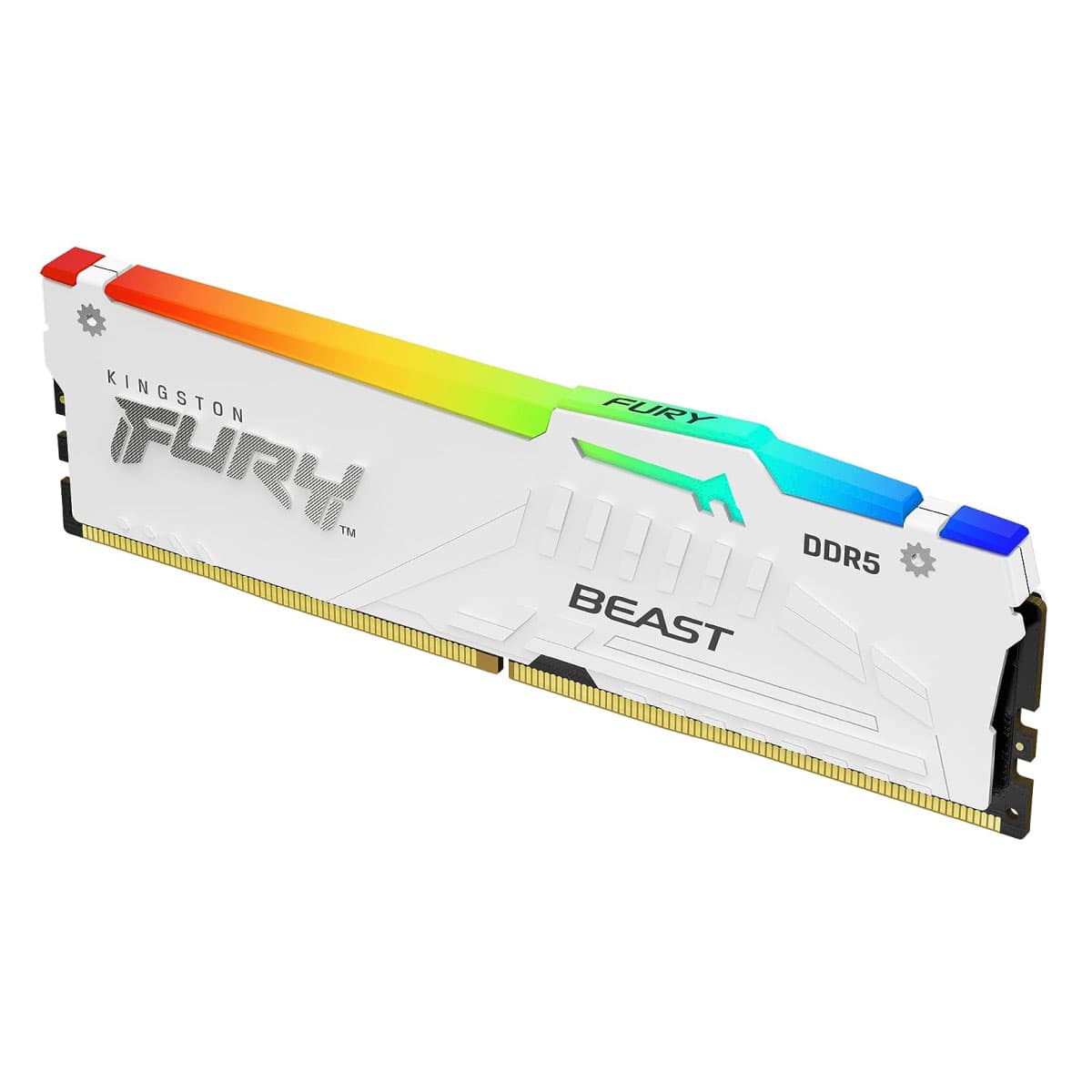 MEMORIA RAM KINGSTON FURY BEAST WHITE 16GB DDR5 5600MHZ RGB XMP