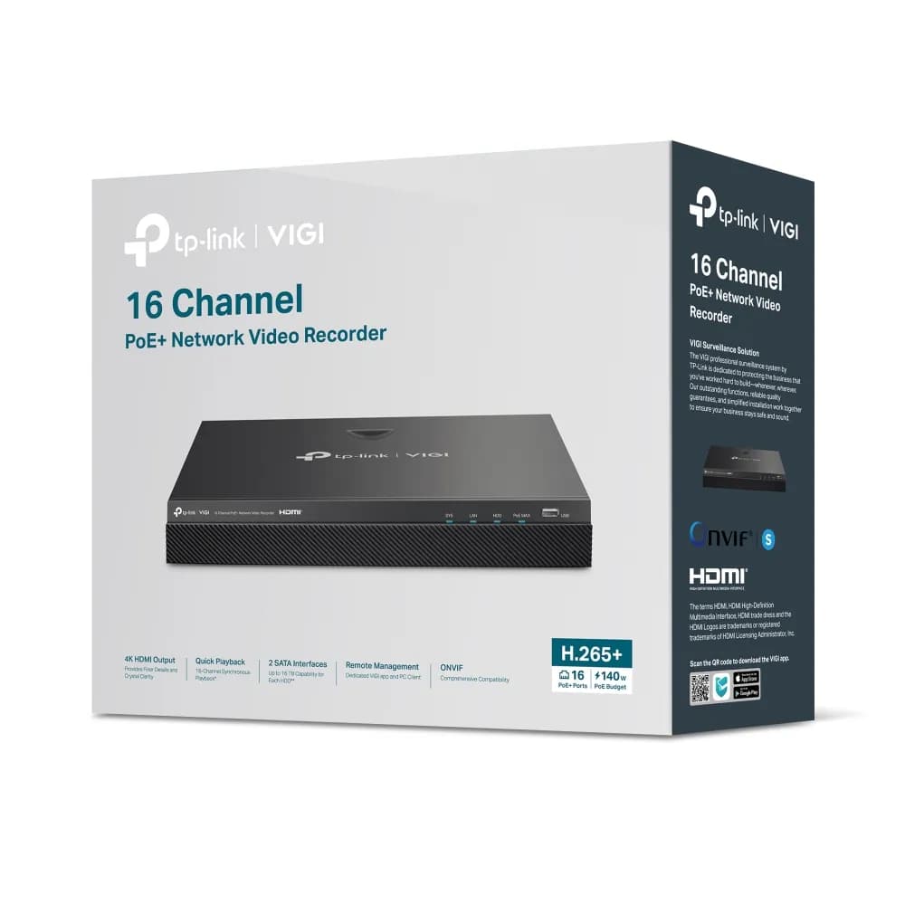 NVR Tp-link VIGI 2016H-MP 16pt POE ONVIF