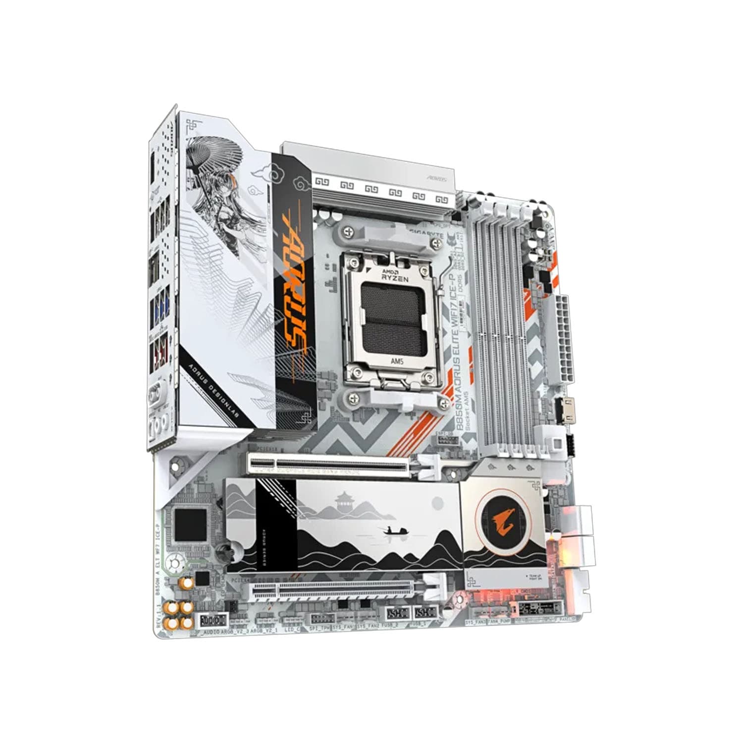 MOTHERBOARD AMD B850M A ELITE WIFI 7 ICE BLANCO