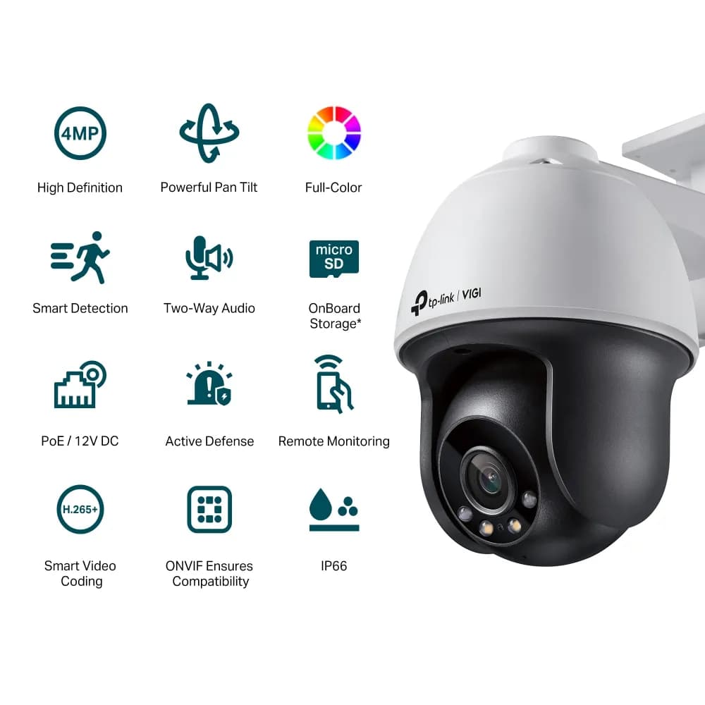 Camara Tp-link VIGI C540 4MP PT IP66 4mm