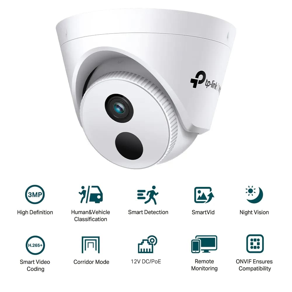 Camara Tp-link VIGI C430I 3MP Turret IR IP67 2.8mm