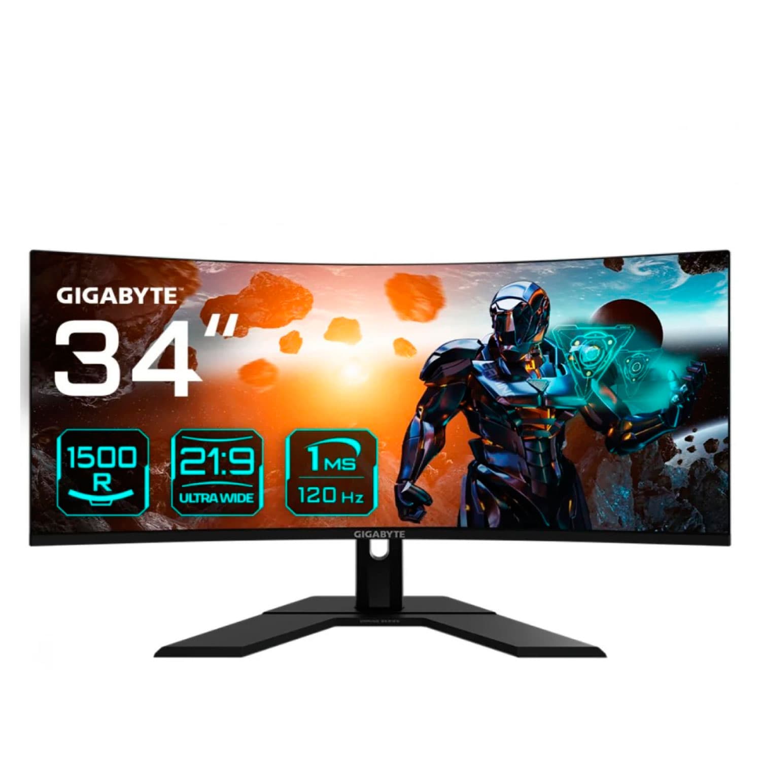 MONITOR GAMING GIGABYTE 34" CURVO GS34WQCA QHD 120HZ 1MS