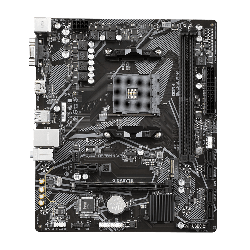 MOTHERBOARD GIGABYTE AMD A520M K V2 M.2