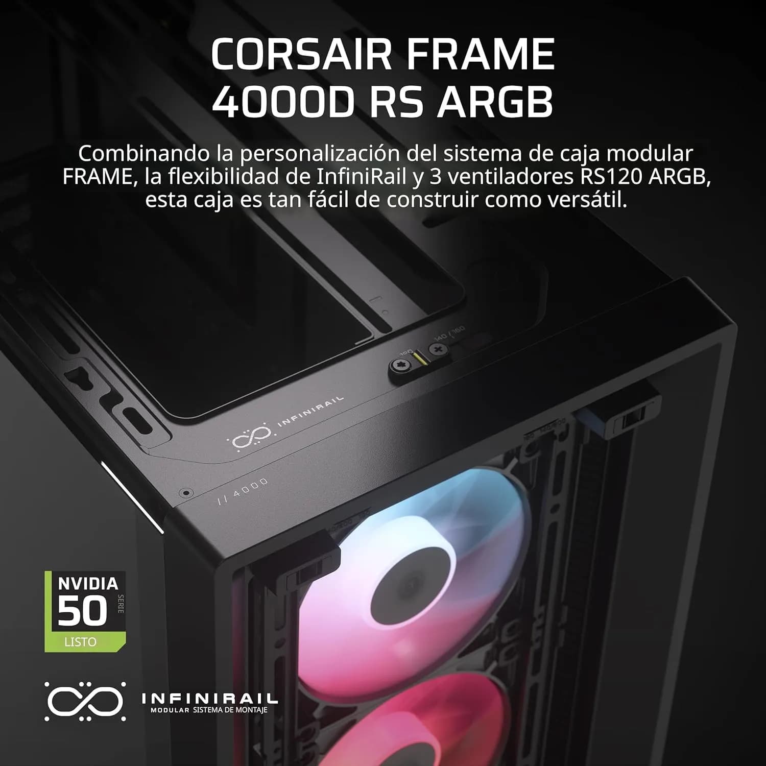 CORSAIR GABINETE FRAME 4000D RS ARGB NEG