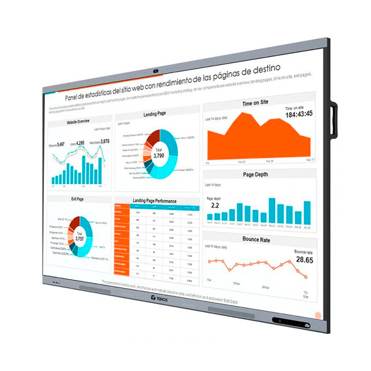 PANTALLA TACTIL TEROS INTERACTIVA 86" D-LED IPS 8MS ANDROID 14