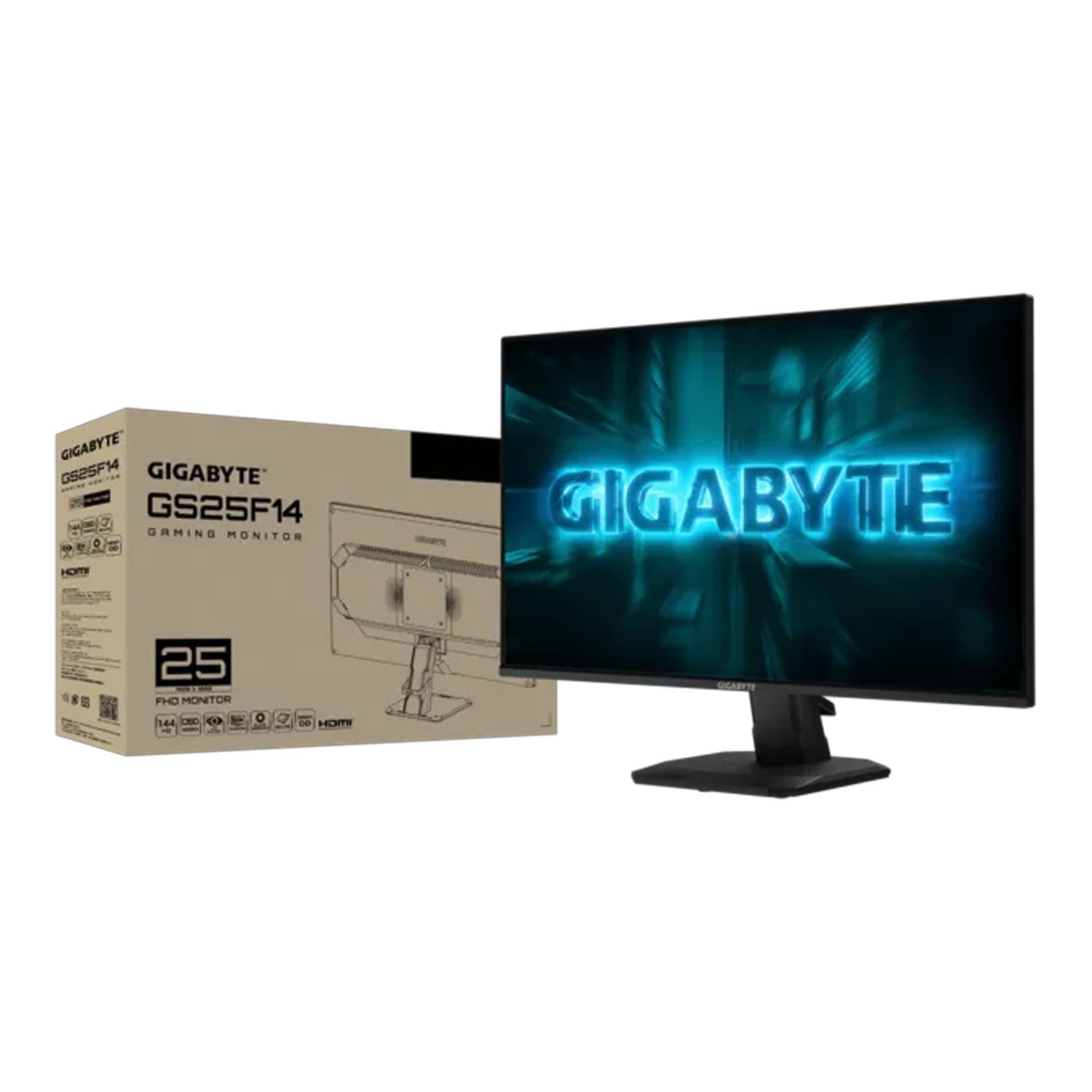 MONITOR GAMING GIGABYTE 25" GS25F14 FHD SS IPS 144HZ 1MS MPRT